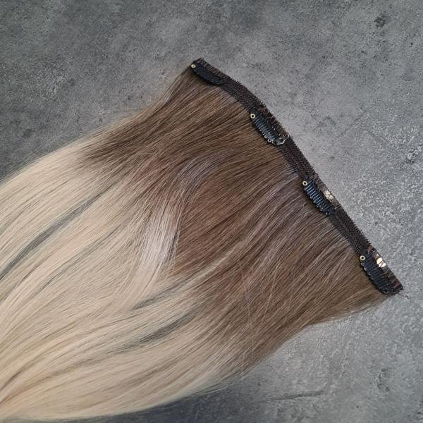 Clip In Haarteile 45cm glatt Farbe 6A.63 - OUTLET